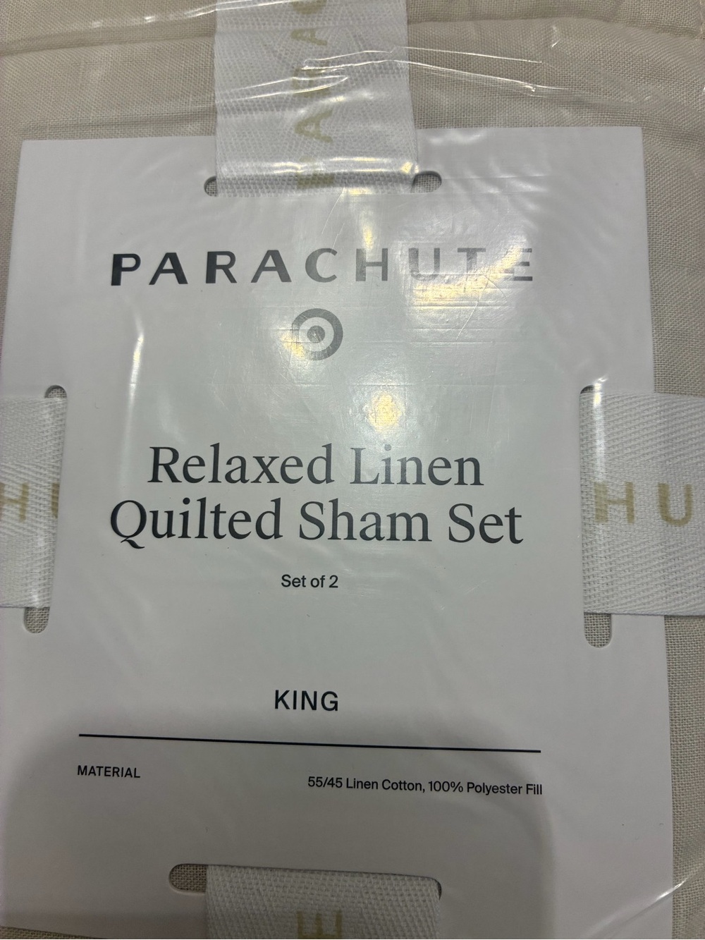 Parachute X Target King Relaxed Linen Quilted Sham Set of 2 •Parchment• - Picture 6 of 6